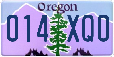 OR license plate 014XQO