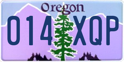 OR license plate 014XQP