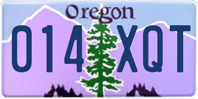 OR license plate 014XQT