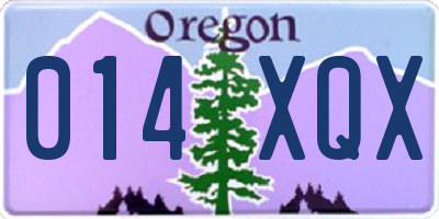 OR license plate 014XQX