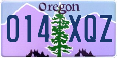 OR license plate 014XQZ