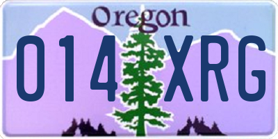 OR license plate 014XRG
