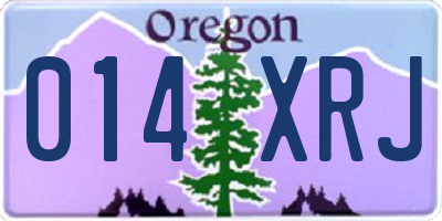OR license plate 014XRJ