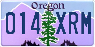OR license plate 014XRM