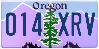 OR license plate 014XRV