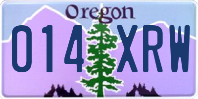 OR license plate 014XRW