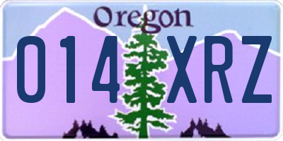 OR license plate 014XRZ