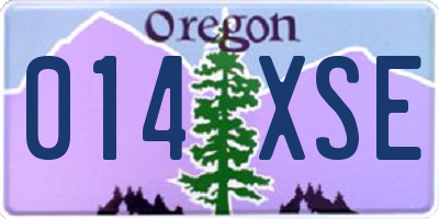 OR license plate 014XSE