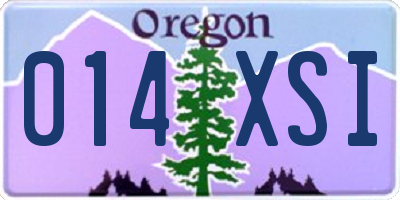 OR license plate 014XSI