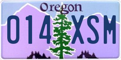 OR license plate 014XSM