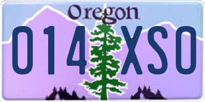 OR license plate 014XSO