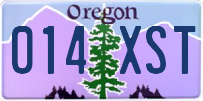 OR license plate 014XST