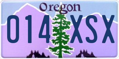 OR license plate 014XSX