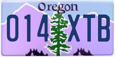 OR license plate 014XTB