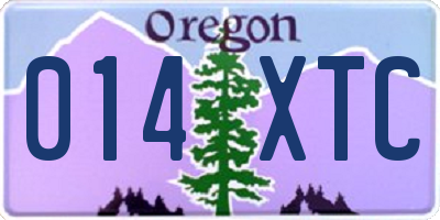 OR license plate 014XTC