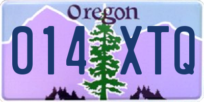 OR license plate 014XTQ