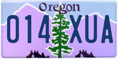 OR license plate 014XUA