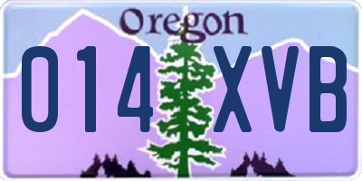 OR license plate 014XVB
