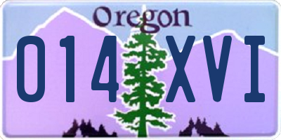 OR license plate 014XVI