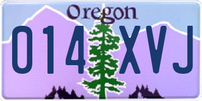 OR license plate 014XVJ