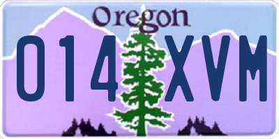 OR license plate 014XVM