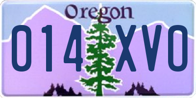 OR license plate 014XVO