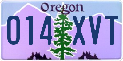 OR license plate 014XVT