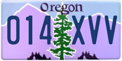 OR license plate 014XVV