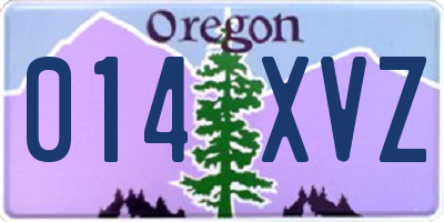 OR license plate 014XVZ