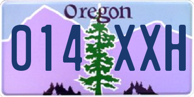 OR license plate 014XXH