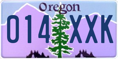 OR license plate 014XXK