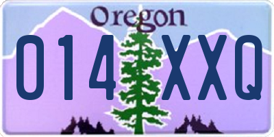 OR license plate 014XXQ