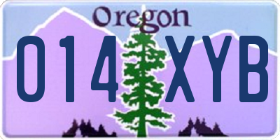 OR license plate 014XYB