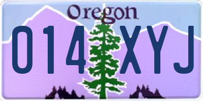OR license plate 014XYJ