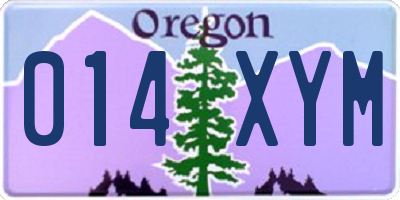 OR license plate 014XYM