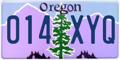 OR license plate 014XYQ