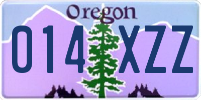 OR license plate 014XZZ