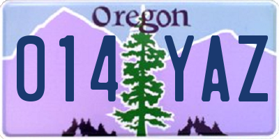 OR license plate 014YAZ