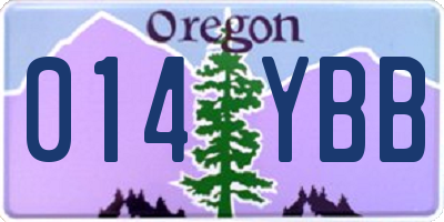 OR license plate 014YBB