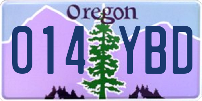OR license plate 014YBD