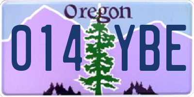 OR license plate 014YBE