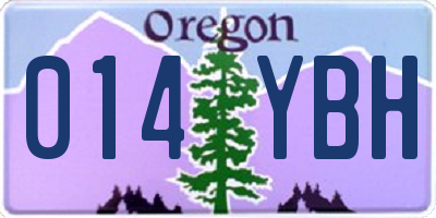 OR license plate 014YBH