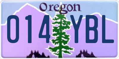 OR license plate 014YBL