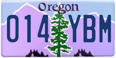 OR license plate 014YBM