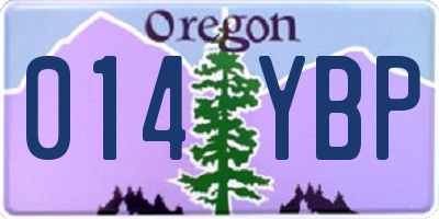 OR license plate 014YBP