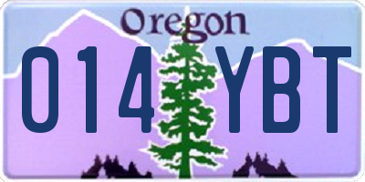 OR license plate 014YBT