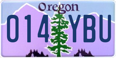 OR license plate 014YBU