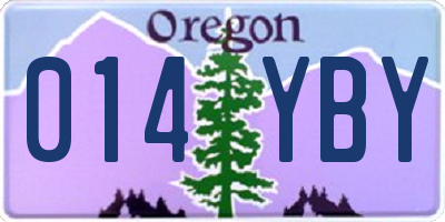 OR license plate 014YBY