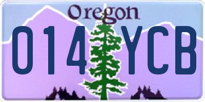 OR license plate 014YCB