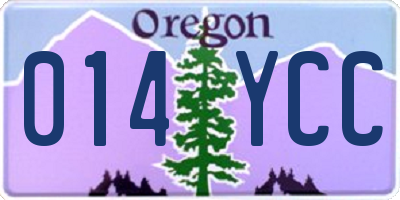 OR license plate 014YCC